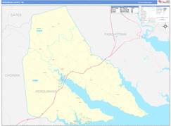 Perquimans County, NC Digital Map Basic Style