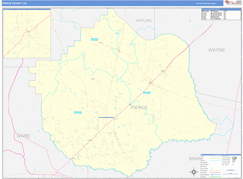 Pierce County, GA Digital Map Basic Style