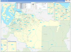 Pierce County, WA Digital Map Basic Style
