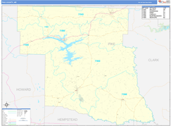 Pike County, AR Digital Map Basic Style