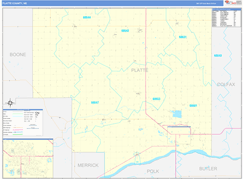 Platte County, NE Digital Map Basic Style