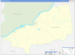 Pleasants County, WV Digital Map Basic Style