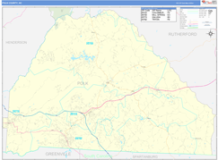 Polk County, NC Digital Map Basic Style