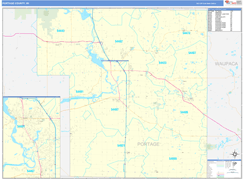 Portage County, WI Digital Map Basic Style