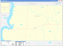 Potter County, SD Digital Map Basic Style