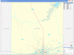 Potter County, TX Digital Map Basic Style