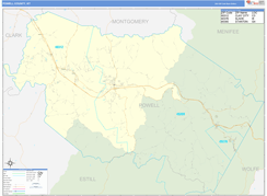 Powell County, KY Digital Map Basic Style
