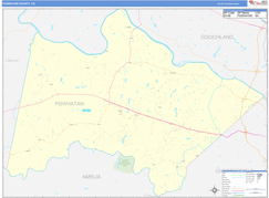 Powhatan County, VA Digital Map Basic Style