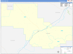 Prairie County, MT Digital Map Basic Style