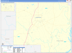 Prentiss County, MS Digital Map Basic Style