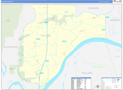 Pulaski County, IL Digital Map Basic Style