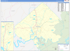 Pulaski County, KY Digital Map Basic Style