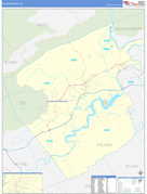 Pulaski County, VA Digital Map Basic Style