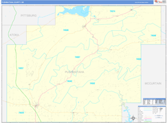 Pushmataha County, OK Digital Map Basic Style