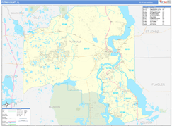Putnam County, FL Digital Map Basic Style