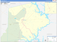 Putnam County, GA Digital Map Basic Style