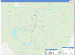 Rabun County, GA Digital Map Basic Style