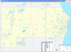 Racine County, WI Digital Map Basic Style