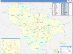 Raleigh County, WV Digital Map Basic Style