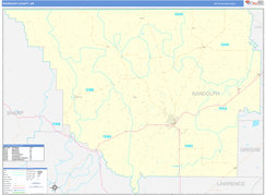 Randolph County, AR Digital Map Basic Style