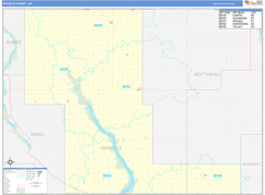 Renville County, ND Digital Map Basic Style