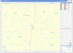 Republic County, KS Digital Map Basic Style