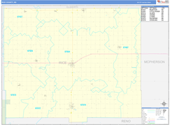 Rice County, KS Digital Map Basic Style