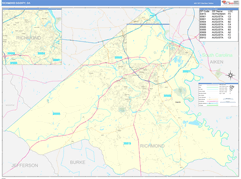 Richmond County, GA Digital Map Basic Style