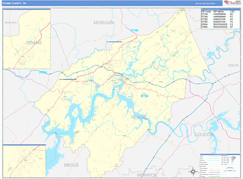 Roane County, TN Digital Map Basic Style
