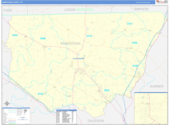 Robertson County, TN Digital Map Basic Style