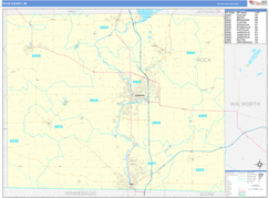 Rock County, WI Digital Map Basic Style