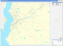 Rockwall County, TX Digital Map Basic Style