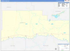 Roosevelt County, MT Digital Map Basic Style