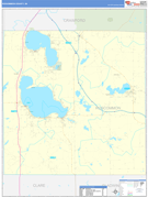 Roscommon County, MI Digital Map Basic Style