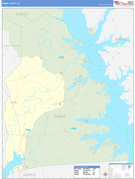 Sabine County, TX Digital Map Basic Style