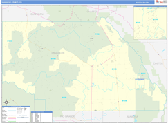 Saguache County, CO Digital Map Basic Style