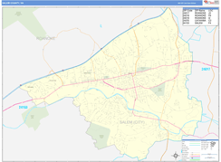 Salem County, VA Digital Map Basic Style