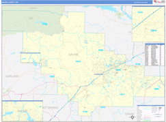 Saline County, AR Digital Map Basic Style