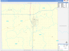 Saline County, KS Digital Map Basic Style