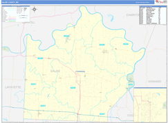 Saline County, MO Digital Map Basic Style
