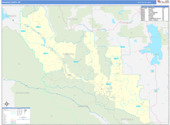Sanders County, MT Digital Map Basic Style