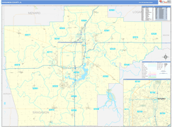 Sangamon County, IL Digital Map Basic Style