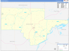 Schuyler County, IL Digital Map Basic Style