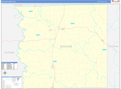 Schuyler County, MO Digital Map Basic Style