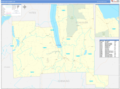 Schuyler County, NY Digital Map Basic Style