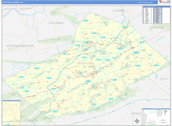 Schuylkill County, PA Digital Map Basic Style