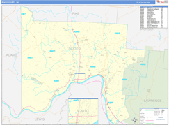 Scioto County, OH Digital Map Basic Style