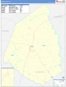Screven County, GA Digital Map Basic Style