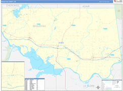 Sequoyah County, OK Digital Map Basic Style