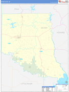 Sevier County, AR Digital Map Basic Style